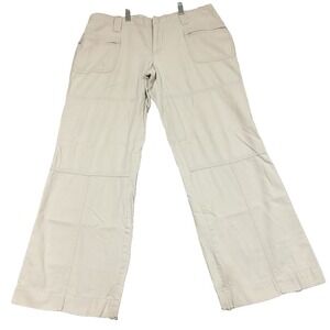 Vintage‎ Old Navy Ivory Cream Cotton Casual Pants Baggy Wide Leg Y2K Hip Sz 12
